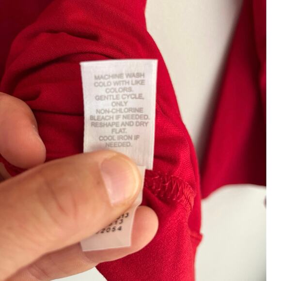 J. Jill Wearever Collection Pleated Red Tunic Top Pullover XL Tall Stretch NEW - Picture 6 of 7